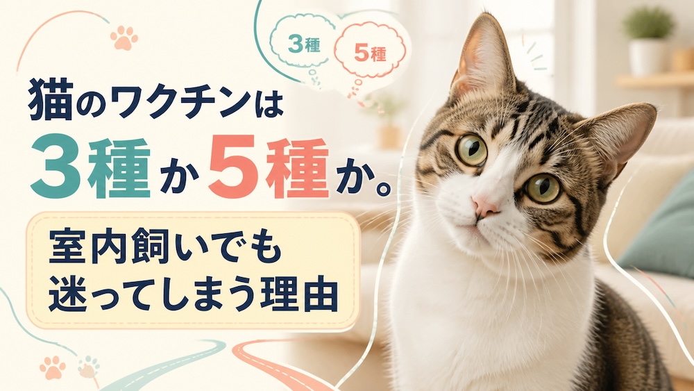 猫のワクチンは3種か5種か。室内飼いでも迷ってしまう理由